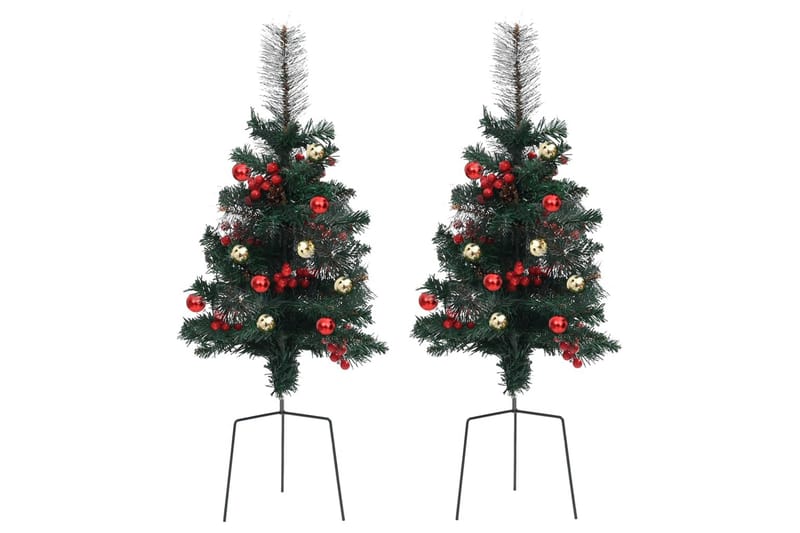 kunstige juletræer 2 stk. 76 cm PVC - Boligtilbehør - Julepynt & højtidsdekorationer - Juelpynt og juledekoration - Plastik juletræ