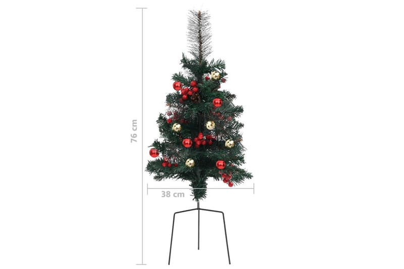 kunstige juletræer 2 stk. 76 cm PVC - Plastik juletræ