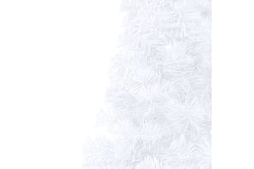 kunstigt halvt juletræ med juletræsfod 180 cm PVC hvid - Boligtilbehør - Julepynt & højtidsdekorationer - Juelpynt og juledekoration - Plastik juletræ