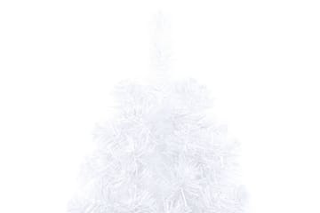 kunstigt halvt juletræ med juletræsfod 180 cm PVC hvid - Boligtilbehør - Julepynt & højtidsdekorationer - Juelpynt og juledekoration - Plastik juletræ