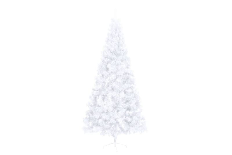 kunstigt halvt juletræ med juletræsfod 210 cm PVC hvid - Boligtilbehør - Julepynt & højtidsdekorationer - Juelpynt og juledekoration - Plastik juletræ