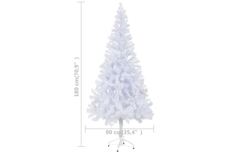 Kunstigt Juletræ Med Fod 180 Cm 620 Grene - Hvid - Boligtilbehør - Julepynt & højtidsdekorationer - Juelpynt og juledekoration - Plastik juletræ