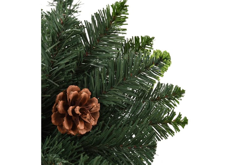 kunstigt juletræ med grankogler 180 cm grøn - Plastik juletræ