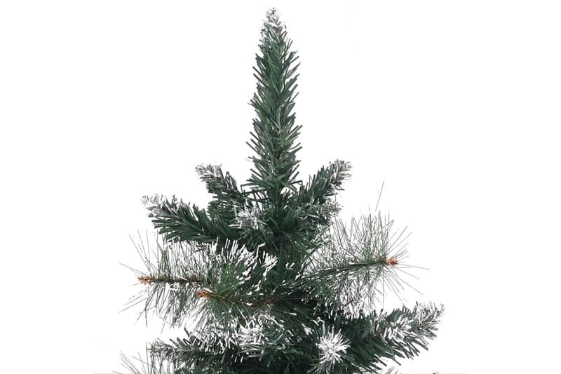 kunstigt juletræ med juletræsfod 60 cm PVC grøn og hvid - Plastik juletræ