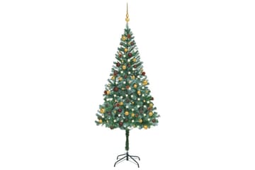 kunstigt juletræ med LED-lys + kuglesæt og grankogler 180 cm - Boligtilbehør - Julepynt & højtidsdekorationer - Juelpynt og juledekoration - Plastik juletræ