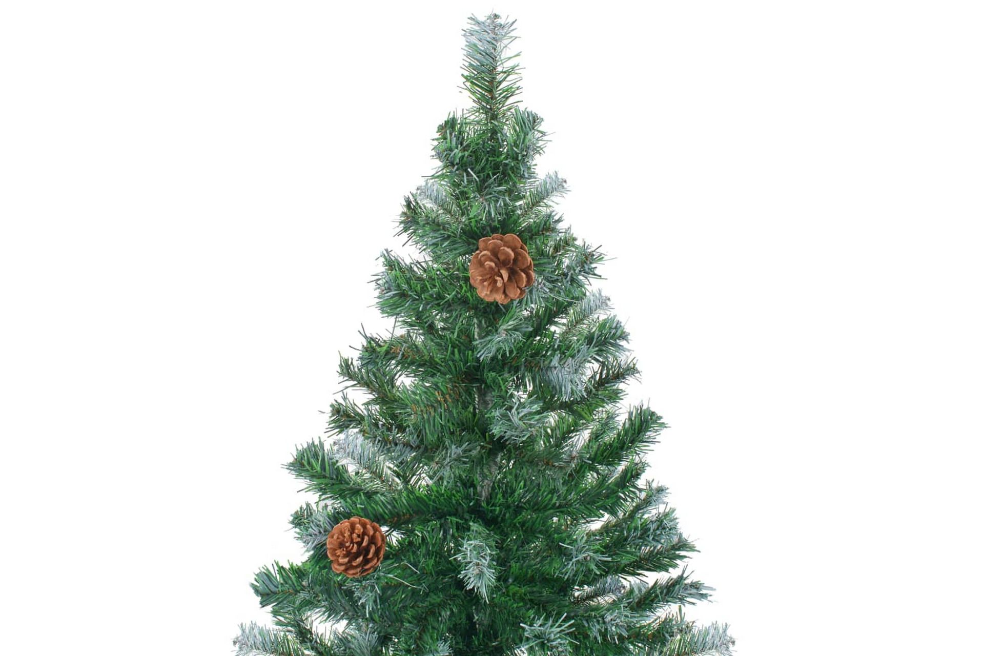 kunstigt juletræ med LED-lys + kuglesæt og grankogler 180 cm - Boligtilbehør - Julepynt & højtidsdekorationer - Juelpynt og juledekoration - Plastik juletræ