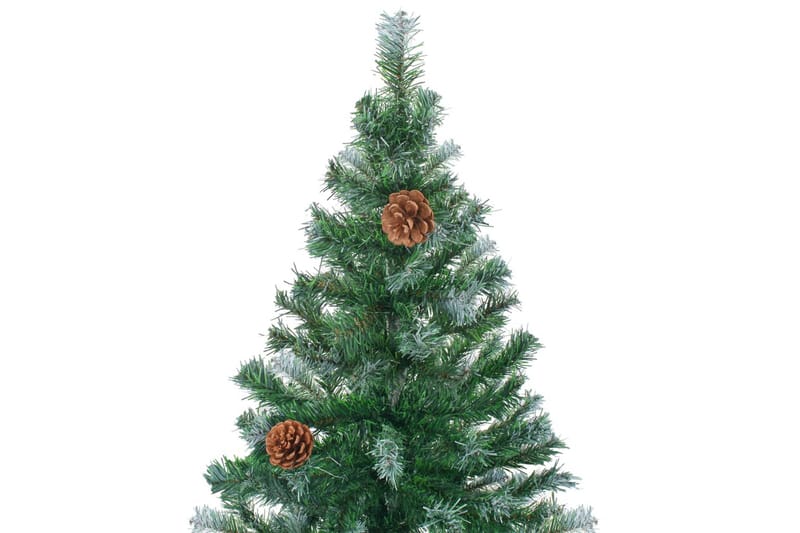 kunstigt juletræ med LED-lys + kuglesæt og grankogler 180 cm - Boligtilbehør - Julepynt & højtidsdekorationer - Juelpynt og juledekoration - Plastik juletræ