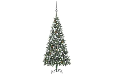kunstigt juletræ med LED-lys + kuglesæt og grankogler 210 cm - Boligtilbehør - Julepynt & højtidsdekorationer - Juelpynt og juledekoration - Plastik juletræ