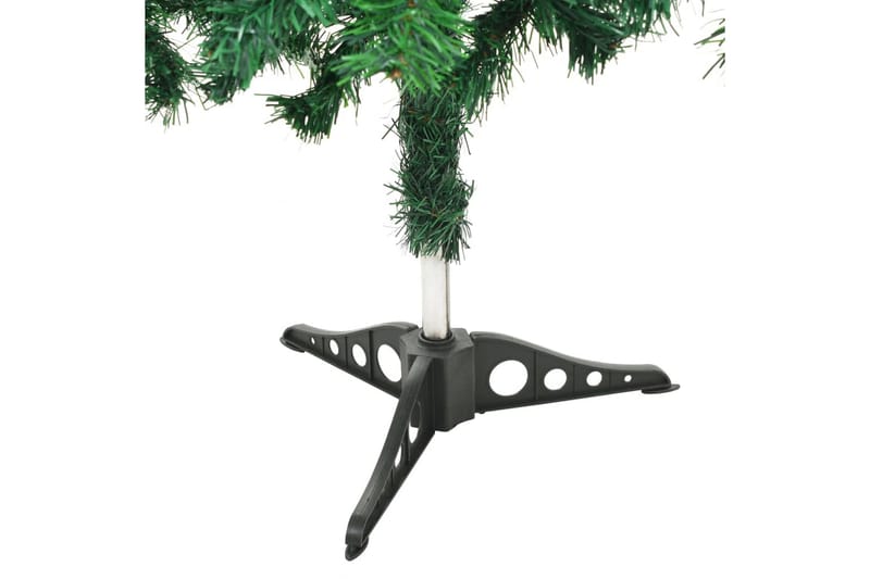 kunstigt juletræ med LED-lys og kuglesæt 210 cm 910 grene - Plastik juletræ
