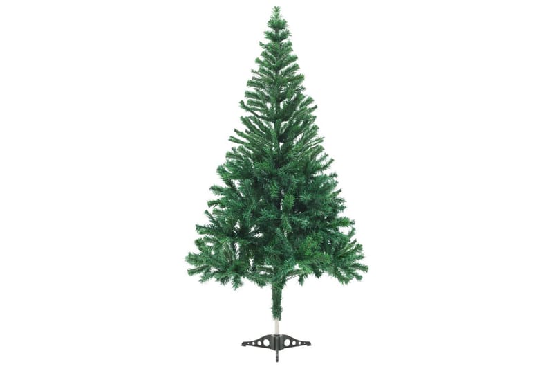 kunstigt juletræ med LED-lys og kuglesæt 210 cm 910 grene - Plastik juletræ