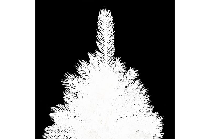 kunstigt juletræ med LED-lys og kuglesæt 240 cm hvid - Plastik juletræ