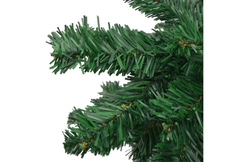 kunstigt juletræ med LED-lys og kuglesæt str. L 240 cm grøn - Plastik juletræ
