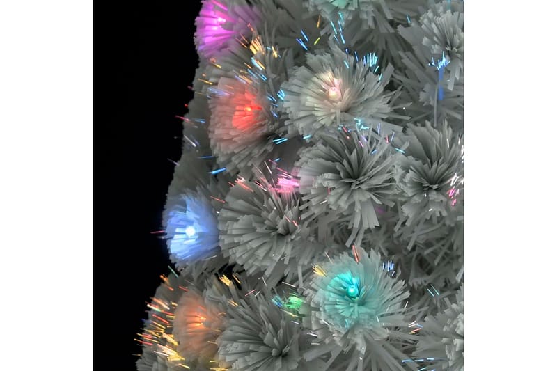 kunstigt juletræ med LED-lys optisk fiber 210 cm hvid - Boligtilbehør - Julepynt & højtidsdekorationer - Juelpynt og juledekoration - Plastik juletræ