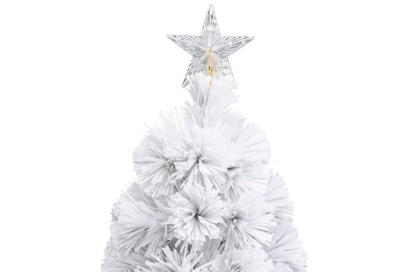 kunstigt juletræ med LED-lys optisk fiber 210 cm hvid - Boligtilbehør - Julepynt & højtidsdekorationer - Juelpynt og juledekoration - Plastik juletræ