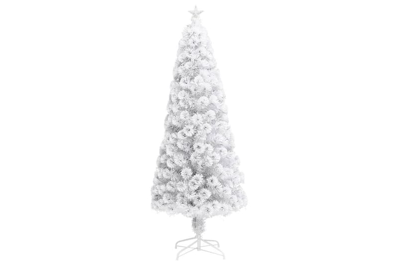 kunstigt juletræ med LED-lys optisk fiber 210 cm hvid - Boligtilbehør - Julepynt & højtidsdekorationer - Juelpynt og juledekoration - Plastik juletræ