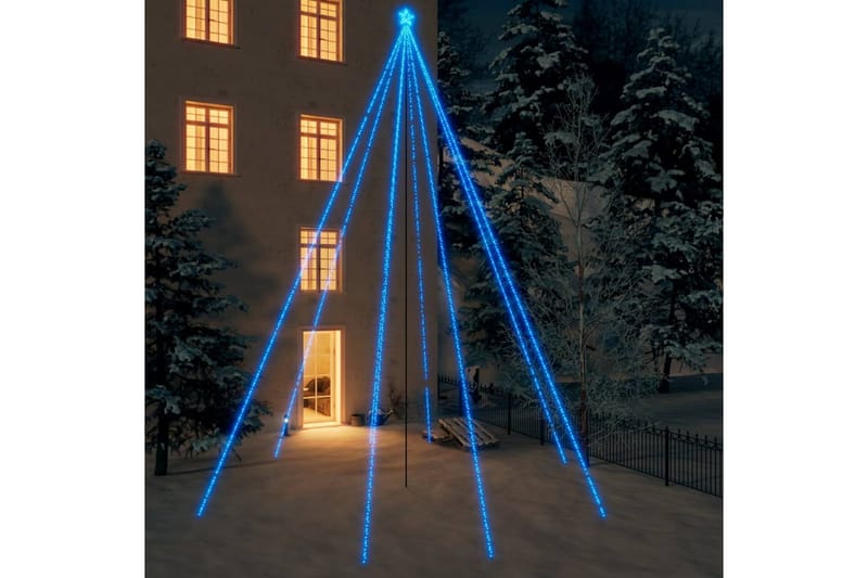 lysende juletræ 1300 LED'er 8 m inde/ude blåt lys - Blå - Boligtilbehør - Julepynt & højtidsdekorationer - Juelpynt og juledekoration - Plastik juletræ