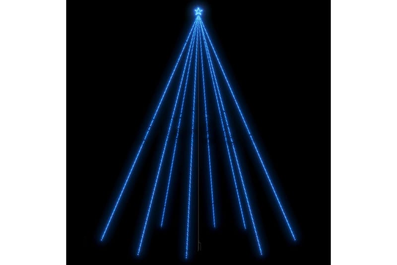 lysende juletræ 1300 LED'er 8 m inde/ude blåt lys - Blå - Plastik juletræ