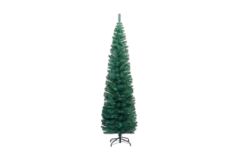 Slankt Kunstigt Juletræ Med Fod 180 cm Pvc Grøn - Boligtilbehør - Julepynt & højtidsdekorationer - Juelpynt og juledekoration - Plastik juletræ
