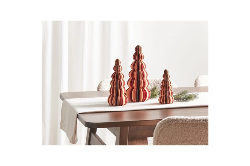 Prydnadsfigur Beliani Dhaulagiri Beige||Dark red - Boligtilbehør - Julepynt & højtidsdekorationer - Juelpynt og juledekoration