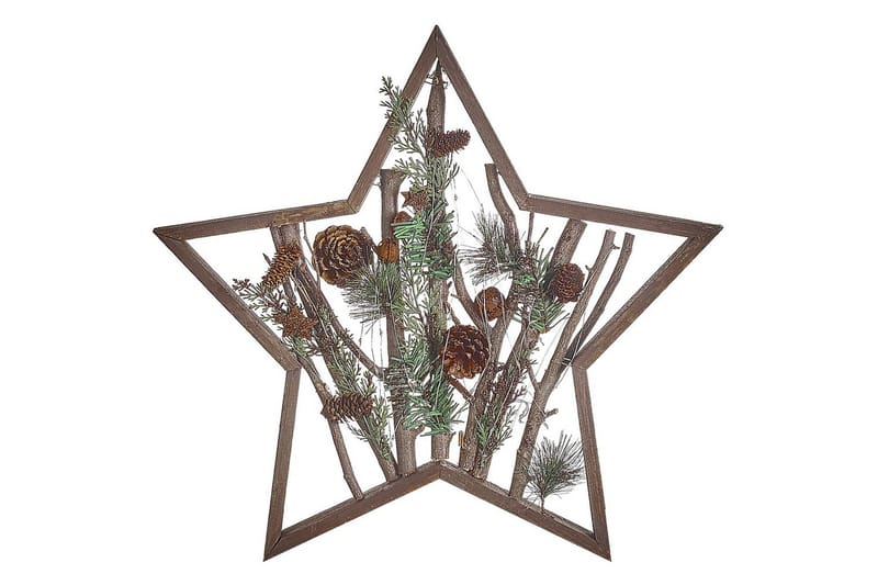 Prydnadsfigur Beliani Dokka Dark colored wood - Boligtilbehør - Julepynt & højtidsdekorationer - Juelpynt og juledekoration - Juleengel & julefigur
