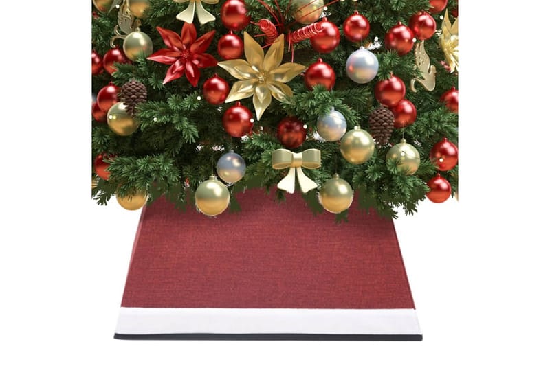 skjuler til juletræsfod 48x48x25 cm rød og hvid - Hvid - Boligtilbehør - Julepynt & højtidsdekorationer - Juelpynt og juledekoration