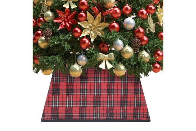 skjuler til juletræsfod 48x48x25 cm rød og sort - Rød - Boligtilbehør - Julepynt & højtidsdekorationer - Juelpynt og juledekoration