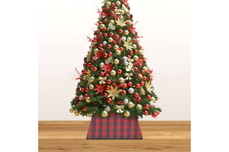 skjuler til juletræsfod 48x48x25 cm rød og sort - Rød - Juletræspynt & julekugler - Juelpynt og juledekoration