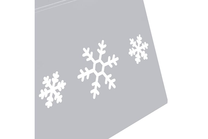 skjuler til juletræsfod 68x25 cm sølvfarvet og hvid - Sølv - Juelpynt og juledekoration - Juletræspynt & julekugler
