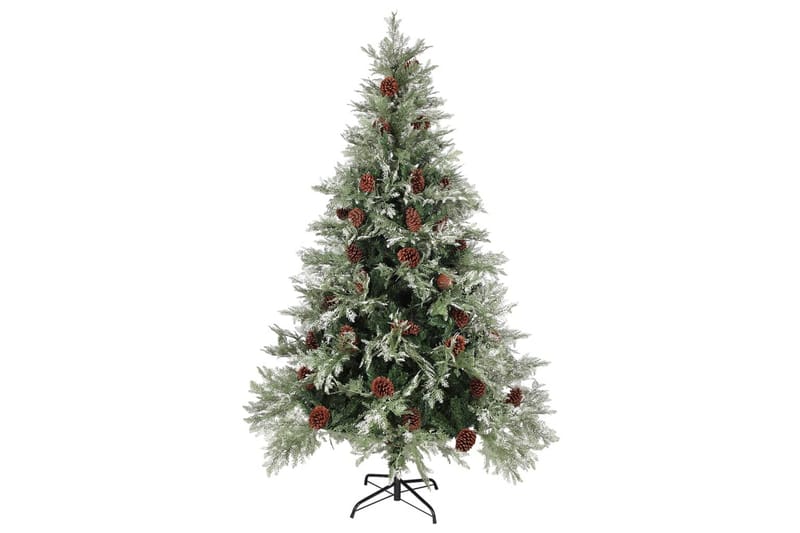 juletræ med LED-lys og grankogler 120 cm PVC & PE - Boligtilbehør - Julepynt & højtidsdekorationer - Juelpynt og juledekoration