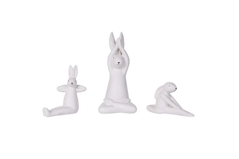 Prydnadsfigur Beliani Brest set om 3 White, undefined