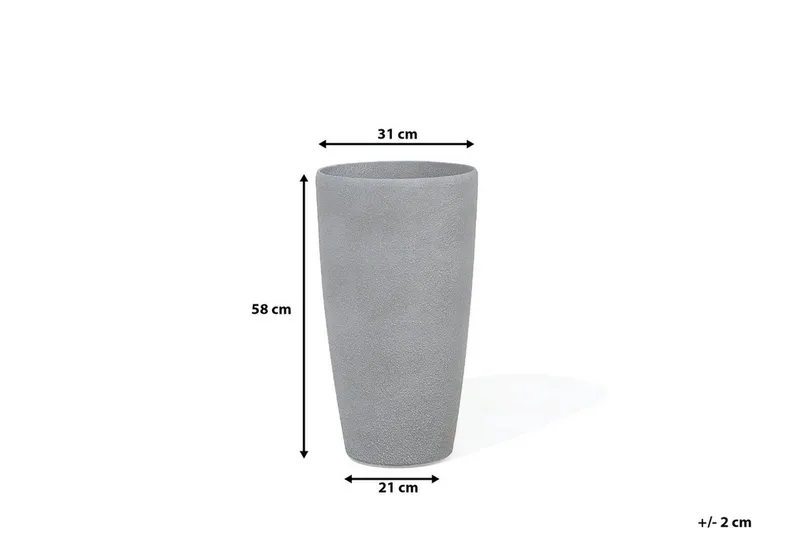 Abdera Krukke 31 cm - Grå - Have - Havearbejde & dyrkning - Dyrkning - Urtepotteskjulere & blomsterkrukker - Store blomsterkrukker
