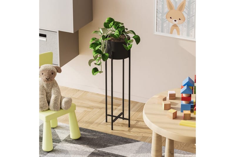 Dekorativ Potte Mirven Sort 23 x 23 x 78 cm - 23 x 23 x 78 cm - Boligtilbehør - Krukker