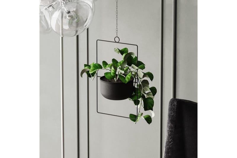 Dekorativ Potte Jathen Sort - Sort - Boligtilbehør - Krukker - Vægkrukke