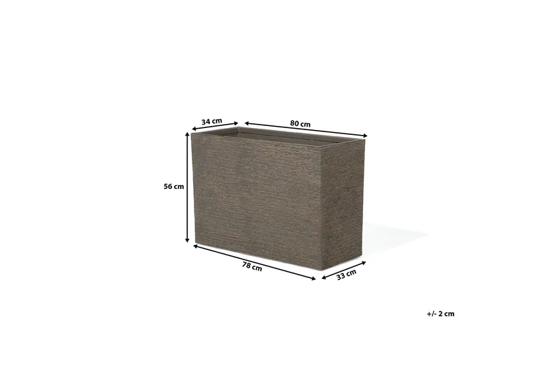 Edessa Potte 80 cm - Brun - Have - Havearbejde & dyrkning - Dyrkning - Urtepotteskjulere & blomsterkrukker - Store blomsterkrukker