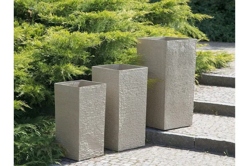 Gaza Krukke 35 cm - Beige - Have - Havearbejde & dyrkning - Dyrkning - Urtepotteskjulere & blomsterkrukker - Store blomsterkrukker