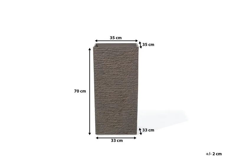 Gaza Krukke 35 cm - Brun - Have - Havearbejde & dyrkning - Dyrkning - Urtepotteskjulere & blomsterkrukker - Store blomsterkrukker