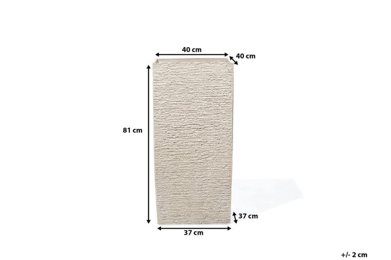 Gaza Krukke 40 cm - Beige - Have - Havearbejde & dyrkning - Dyrkning - Urtepotteskjulere & blomsterkrukker - Store blomsterkrukker