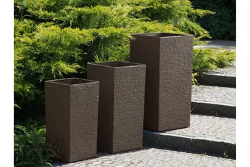 Gaza Krukke 40 cm - Brun - Have - Havearbejde & dyrkning - Dyrkning - Urtepotteskjulere & blomsterkrukker - Store blomsterkrukker