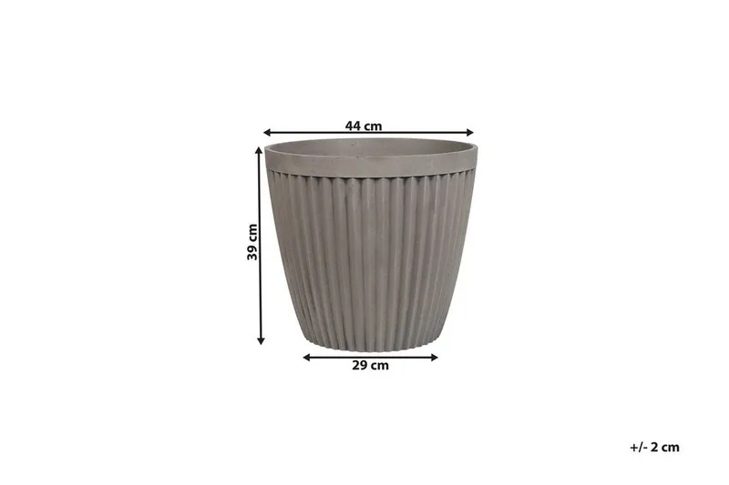 Poka Pot 44 cm - Grå - Have - Havearbejde & dyrkning - Dyrkning - Urtepotteskjulere & blomsterkrukker - Store blomsterkrukker