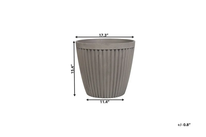Poka Pot 44 cm - Grå - Have - Havearbejde & dyrkning - Dyrkning - Urtepotteskjulere & blomsterkrukker - Store blomsterkrukker