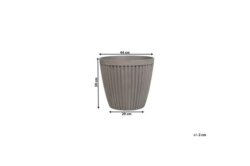 Poka Pot 44 cm - Grå - Have - Havearbejde & dyrkning - Dyrkning - Urtepotteskjulere & blomsterkrukker - Store blomsterkrukker