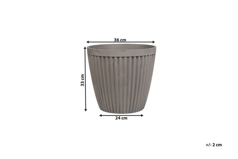 Poka Pot 36 cm - Grå - Boligtilbehør - Krukker