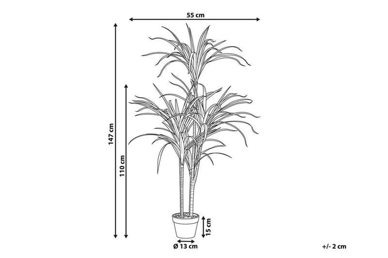 Berden Konstig Potteplante 147 cm Dracaena anita - Grøn - Boligtilbehør - Kunstige planter