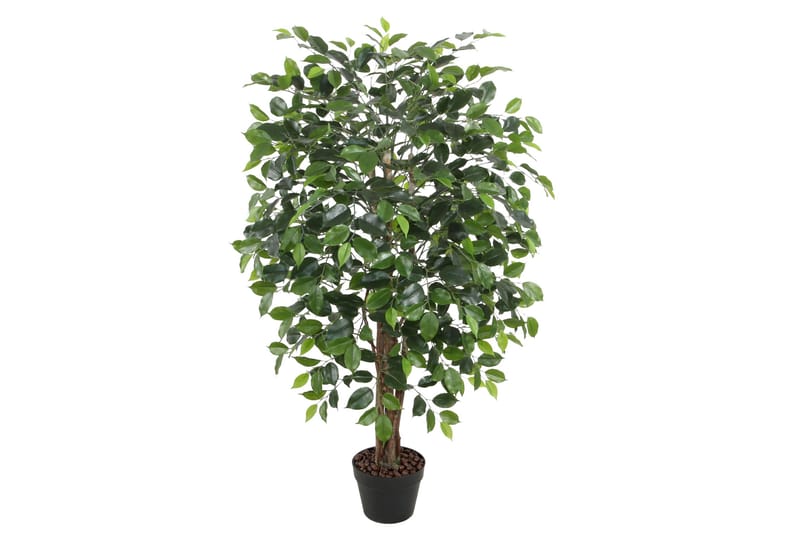 Grøn plante FICUS H120cm 1 gren sort krukke, undefined