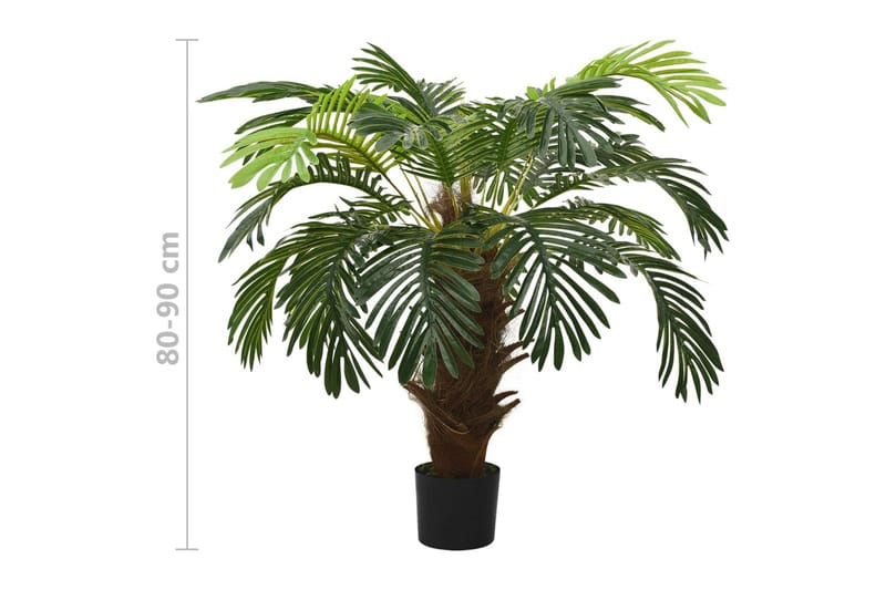 kunstig cycaspalme med potte 90 cm grøn - Grøn - Boligtilbehør - Kunstige planter