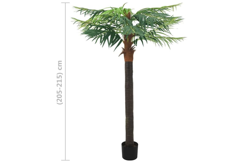 kunstig fønikspalme med potte 215 cm grøn - Grøn - Boligtilbehør - Kunstige planter