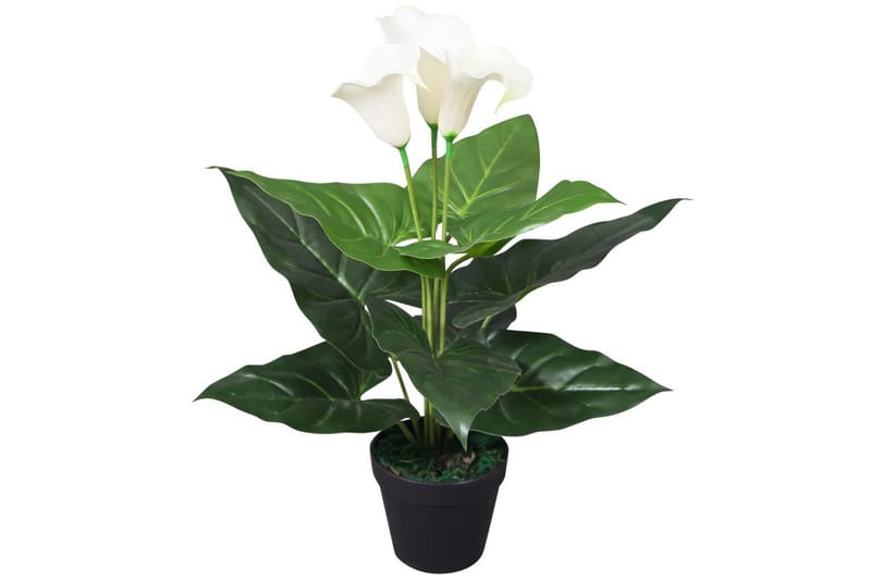Kunstig Kallalilje Med Potte 45 Cm Hvid - Flerfarvet - Boligtilbehør - Kunstige planter