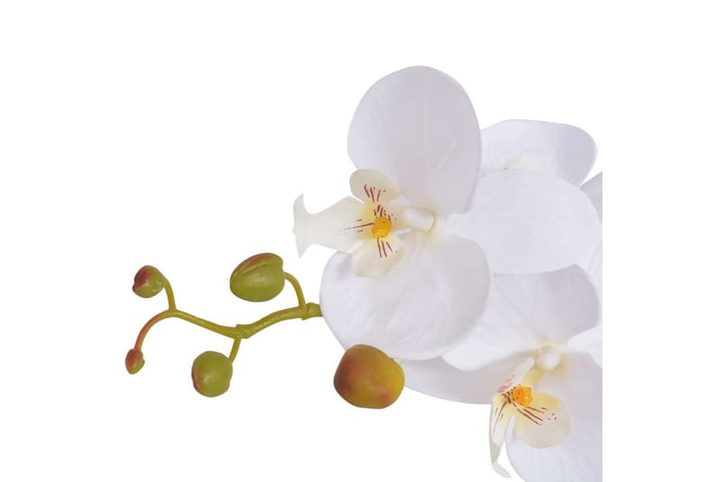 Kunstig Orkidéplante Med Urtepotte 65 Cm Hvid - Flerfarvet - Boligtilbehør - Kunstige planter