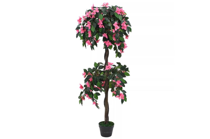 Kunstig Rhododendron Med Krukke 155 Cm Grøn Og Pink - Grøn - Balkonblomster - Kunstige planter
