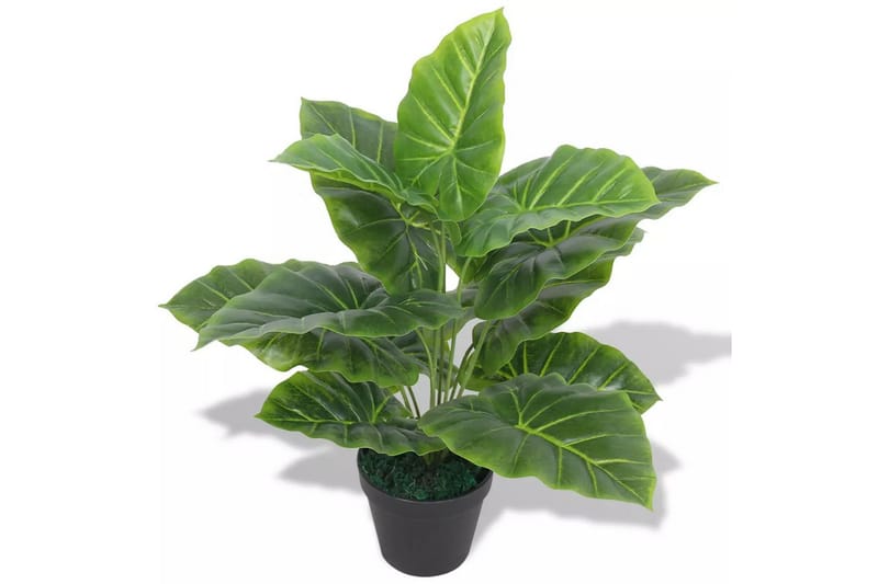 Kunstig Taro-Plante Med Potte 45 Cm Grøn - Flerfarvet - Balkonblomster - Kunstige planter